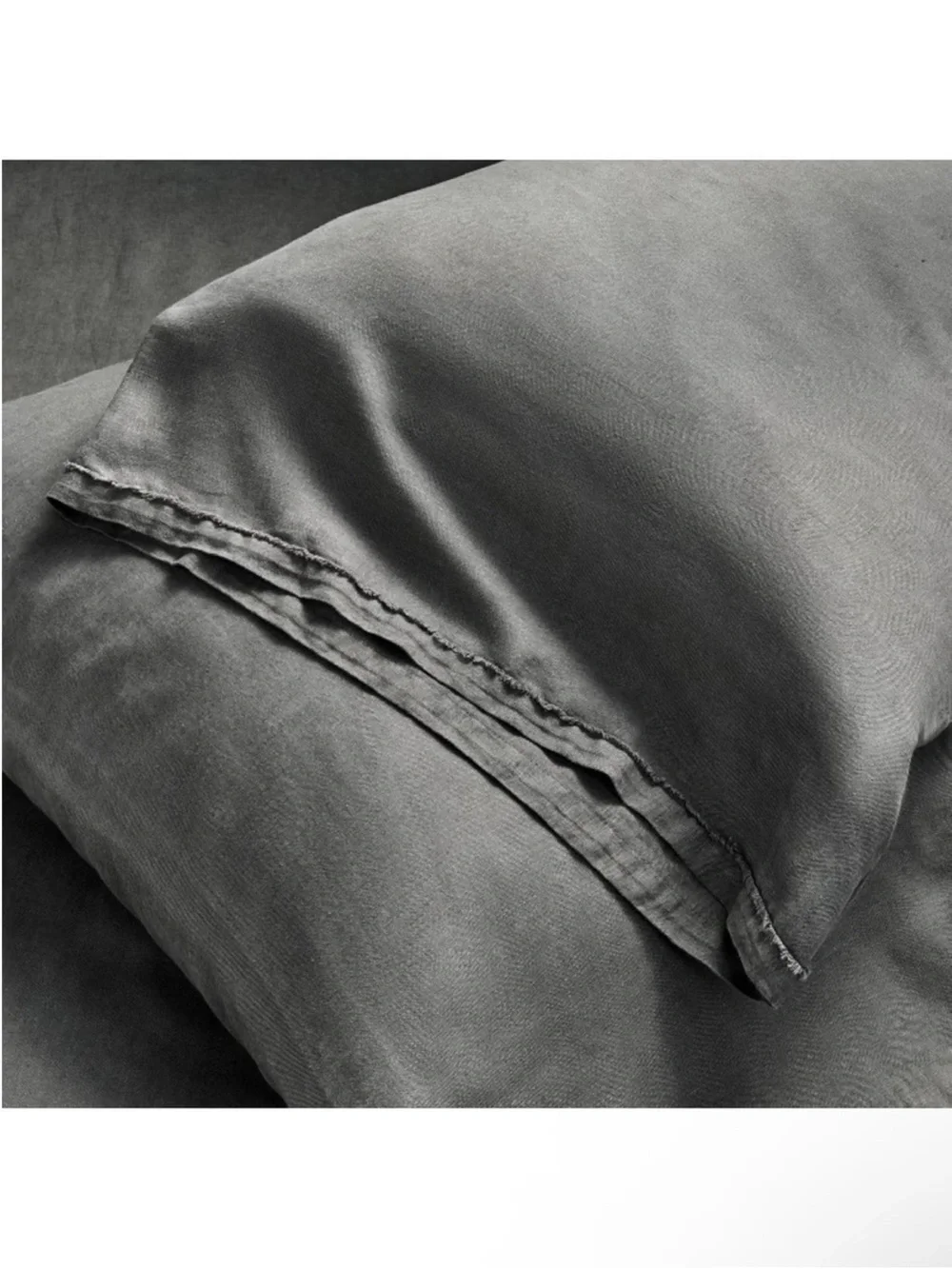NWT King 100% Linen Sheet Set Dark Gray - Casaluna